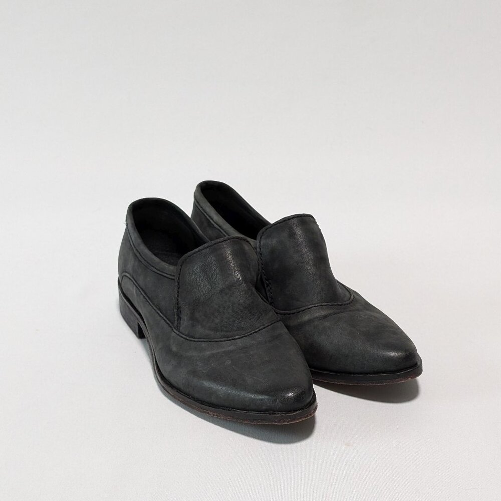 Free People Casey Gray Grey Fall Leather Loafer Oxfords Women's Size EU 35 US 5